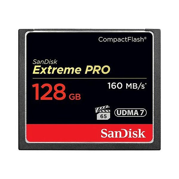 Cartão de Memória CompactFlash SanDisk Extreme Pro 128GB 160MB/s - Rápido e Confiável