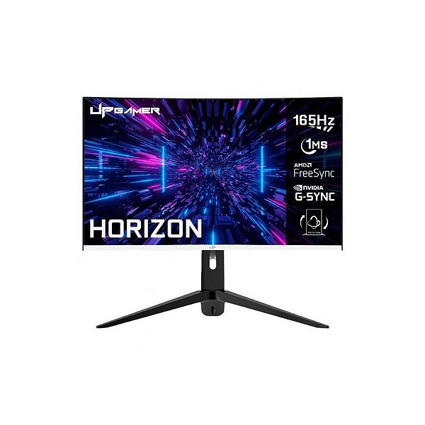 Monitor Gamer Horizon 27 Curvo Full HD RGB 165Hz 1ms - Freesync, HDMI, DP, Branco