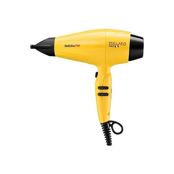 Secador de Cabelo Profissional Babylisspro Stellato B7500UZ 2000W Amarelo e Preto