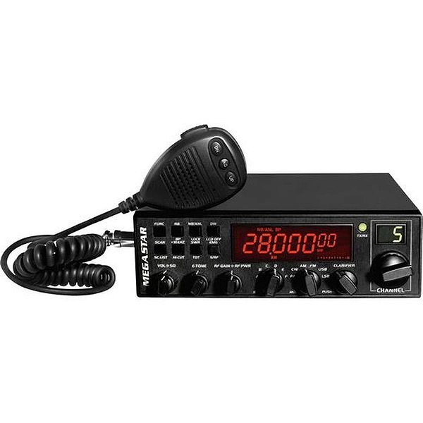 Rádio Comunicador Mega Star MG99 - Preto Profissional de Longo Alcance