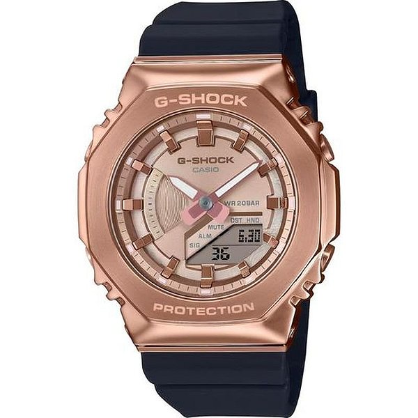Relógio Casio G-Shock Feminino Gm-S2100Pg-1A4Dr - Analógico/Digital Rose Gold E Preto