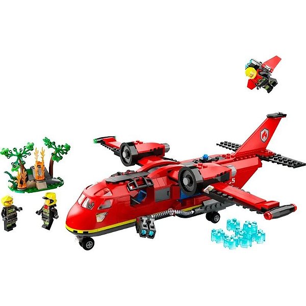 Avião de Resgate de Incêndio Lego City - 60413 (478 Peças)