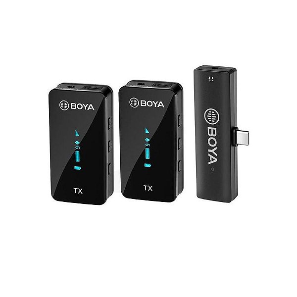 Microfone Profissional Sem Fio Boya By-Xm6-K6 Usb-C - Preto
