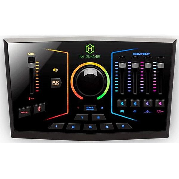 Mixer de Streaming M-Audio M-Game RGB com Interface Dupla