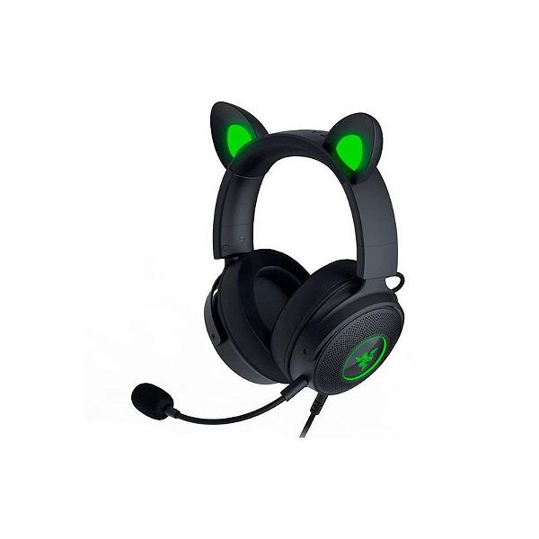 Fone de Ouvido Gamer Razer Kraken Kitty Edition V2 Pro RGB USB - Preto
