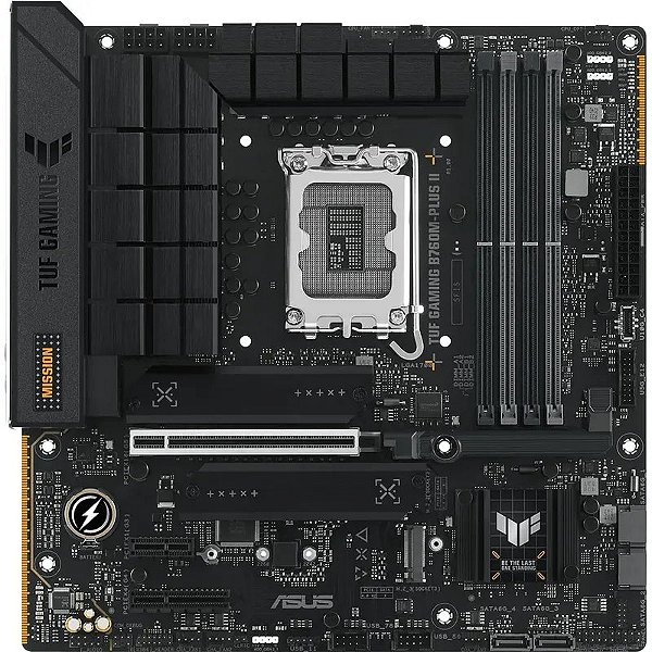 Placa Mãe Asus TUF GAMING B760M-PLUS II LGA1700 - DDR5, M.2, HDMI e DP