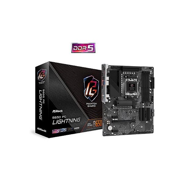 Placa-Mãe Asrock B650 Pg Lightning Ddr5 Hdmi/Usb-C Am5