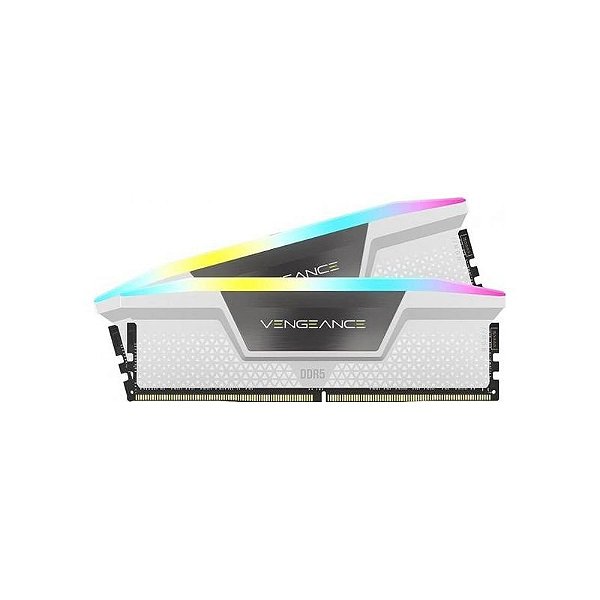 Memória DDR5 64GB 5200 Corsair Vengeance RGB Branca (2x32GB)
