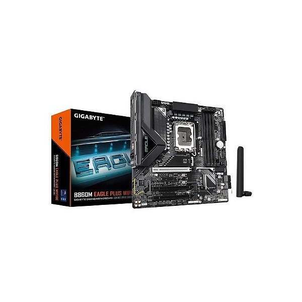 Placa-Mãe Gigabyte B860M Eagle Plus Wi-Fi 6E LGA 1851 DDR5 - Desempenho Superior