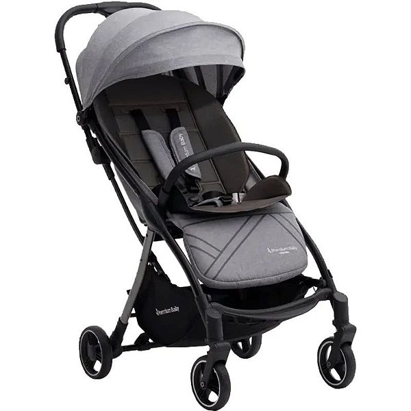 Carrinho de Bebê de Luxo PB2322 Cinza/Prata