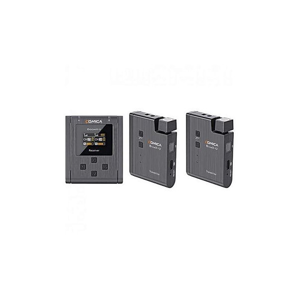 Microfone Sem Fio Comica BOOMX-U-U2 com 1 Receptor e 2 Transmissores de Alta Performance