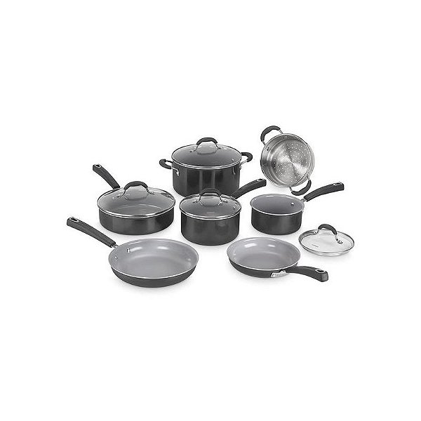 Conjunto de Panelas Cuisinart 54C-11BK Cerâmica Antiferrugem - 11 Peças Pretas