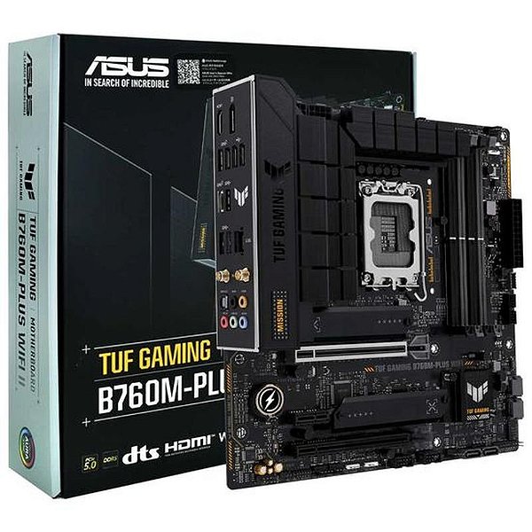 Placa Mãe Asus TUF Gaming B760M-Plus Wi-Fi II LGA 1700 para DDR5