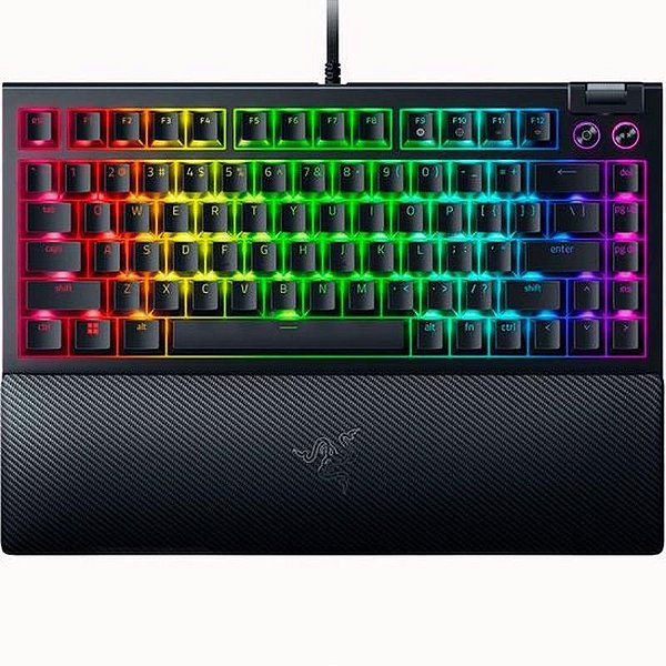 Teclado Mecânico Gamer Razer Blackwidow V4 75% RGB USB - Preto RZ03-05000200-R3U1