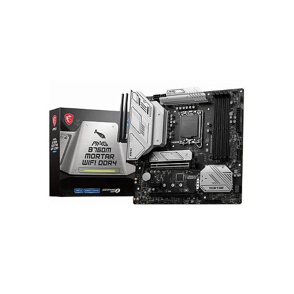 Placa Mãe MSI MAG B760M Mortar Wi-Fi LGA 1700 para DDR4 - Desempenho e Conectividade Avançados