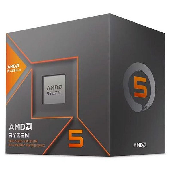 Processador AMD Ryzen 5 8600G AM5 - 6 Núcleos, 12 Threads, 3.4GHz a 5.0GHz Turbo, 22MB Cache