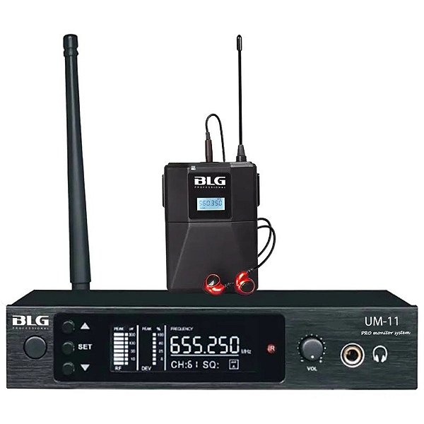 Monitor Sem Fio BLG Pro Monitor System UHF - UM-11