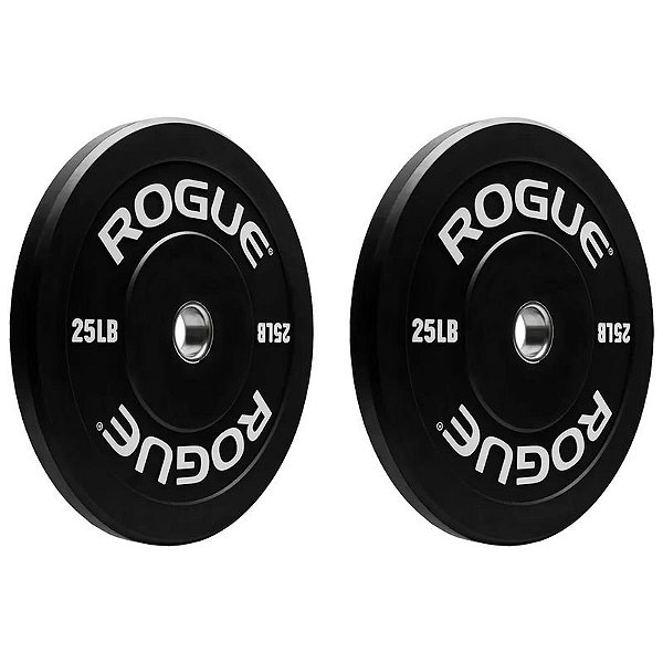 Placas de Haltere Rogue Echo Bumper 25Lbs - Par Impressas para Treinamento Profissional