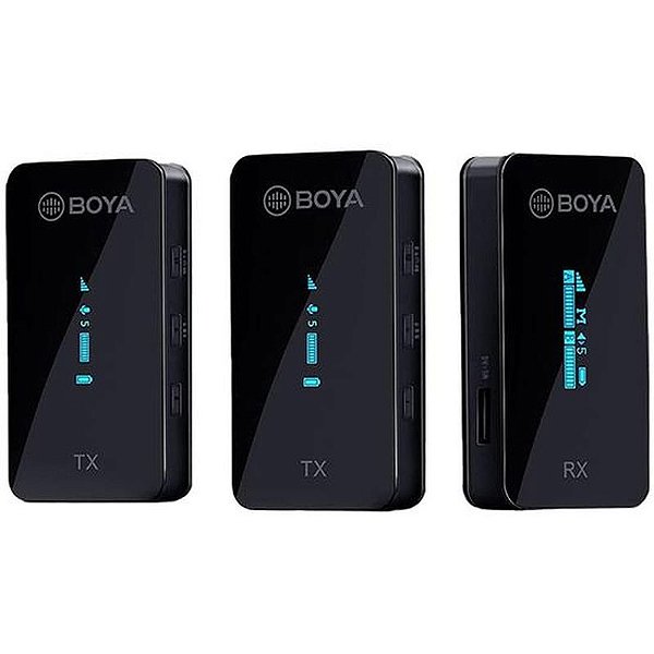 Microfone Sem Fio Boya BY-XM6-K2 com Conexão Jack 3.5MM - Preto (2TX+1RX)