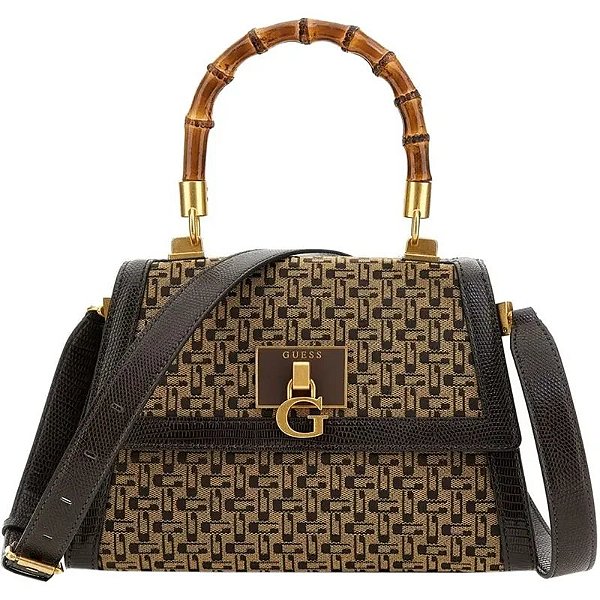 Bolsa Feminina Guess Jk787521 Marrom Com Logo