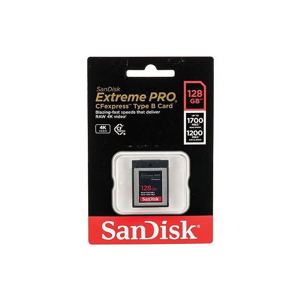 Cartão De Memória Sandisk Cfexpress Type B 128Gb 1700 Mb/S Extreme Pro