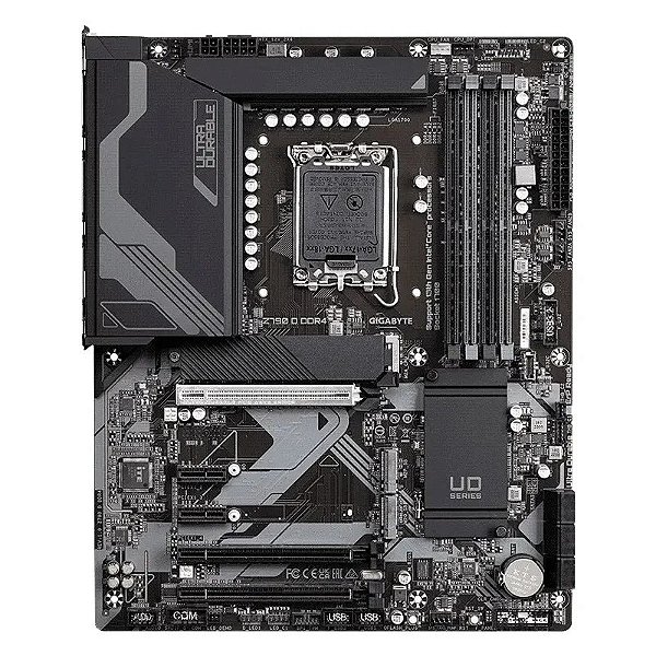 Placa Mãe Gigabyte Z790 D DDR4 LGA1700 com 4 Slots, PCI-E e Conexões HDMI/USB