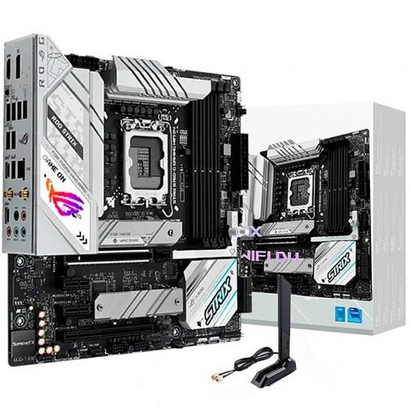 Placa Mãe Asus ROG Strix B760-G Gaming - Intel LGA 1700, Wi-Fi, DDR5, Micro-ATX