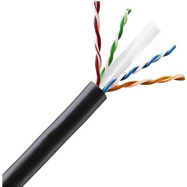Cabo Utp Cat6 Norphel 100% Cobre 500M Para Uso Externo - Preto 4X23 Awg