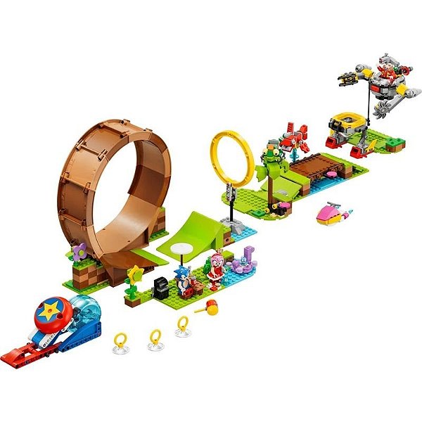 Kit de Montagem Sonic: Desafio do Loop na Zona Verde - Lego 76994 (802 Peças)