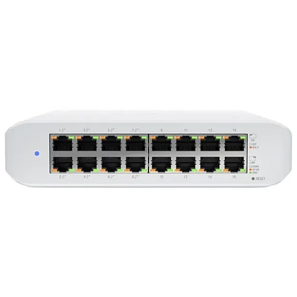 Switch Ubiquiti Inifi USW Lite com 16 Portas PoE