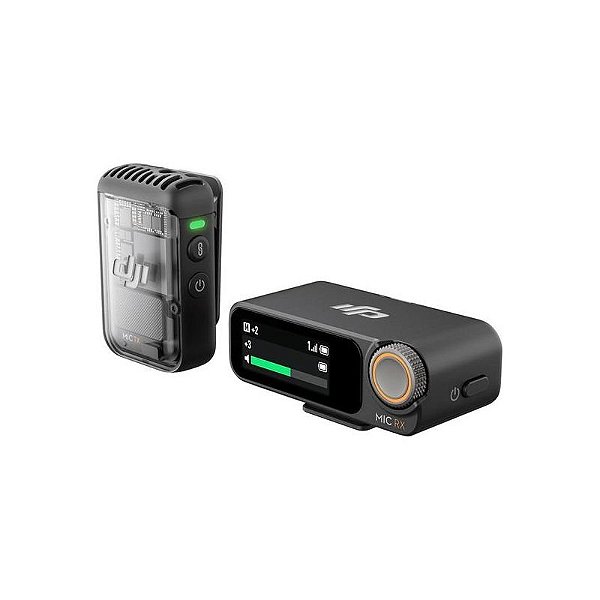 Microfone Wireless Digital DJi Mic 2 (1 Transmissor + 1 Receptor) - Preto (Deslacrado)