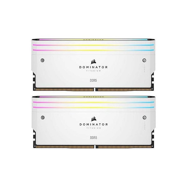 Memória RAM Corsair Dominator Titanium DDR5 48GB 7200MHz RGB - Branco (CMP48GX5M2X7200C36W)