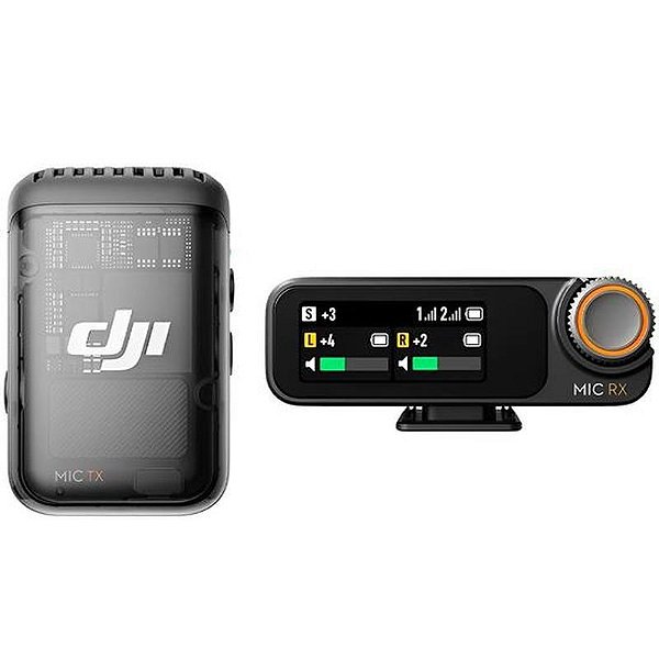 Microfone Sem Fio DJI 2 (1 Transmissor + 1 Receptor) - Cor Preto - FCC