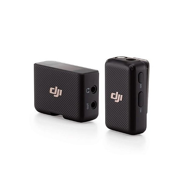 Microfone Sem Fio DJI Mic 2 USB-C - 1 TX + 1 RX para Smartphones - Preto