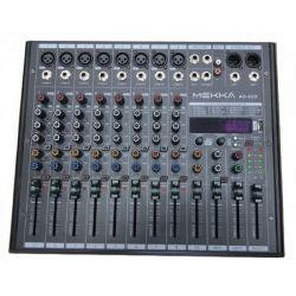 Mesa de Som Profissional com 8 Canais de Entrada Auxiliar