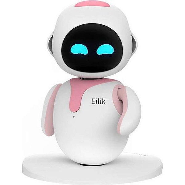 Robô De Mesa Inteligente Eilik - Rosa E Branco Da Energize Lab