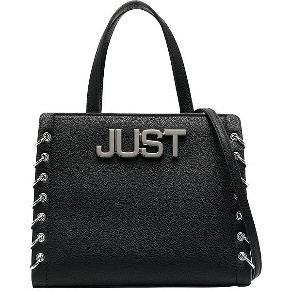 Bolsa Feminina Just Cavalli Preta com Detalhes em Zebra