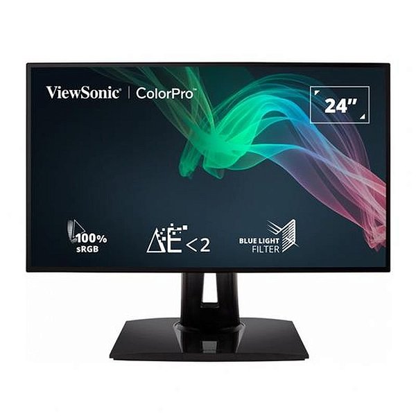 Monitor Viewsonic VP2458 24 FHD IPS - Conexões VGA e HDMI - Preto