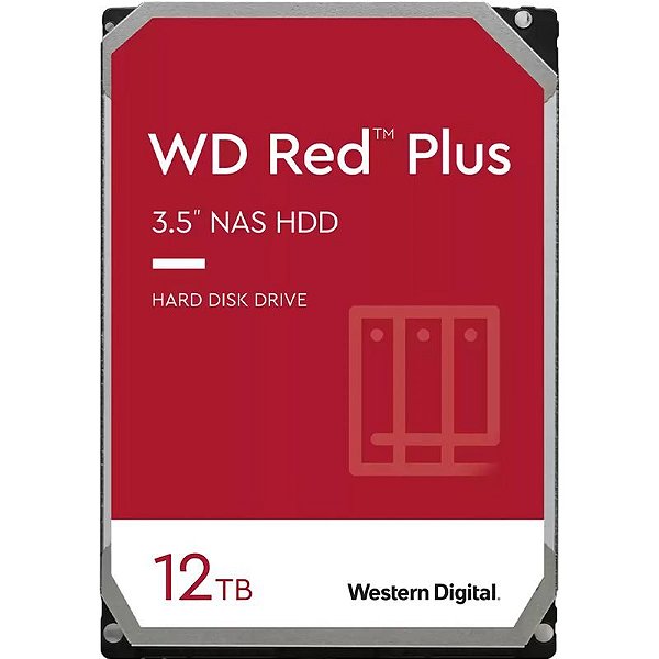 Disco Rígido Interno Wd Red Plus Nas 12Tb - Confiabilidade Para Armazenamento De Rede