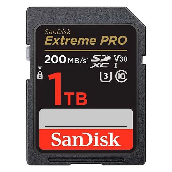 Cartão de Memória SD Sandisk Extreme Pro 1TB 200MB/s - Alta Performance para Câmeras e Videocameras