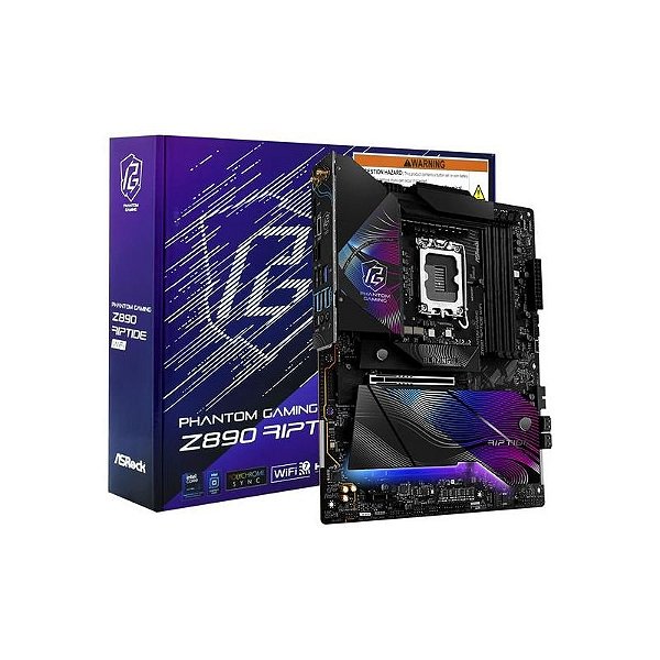 Placa Mãe Asrock Z890 Riptide Wi-Fi LGA 1851 com Suporte para DDR5