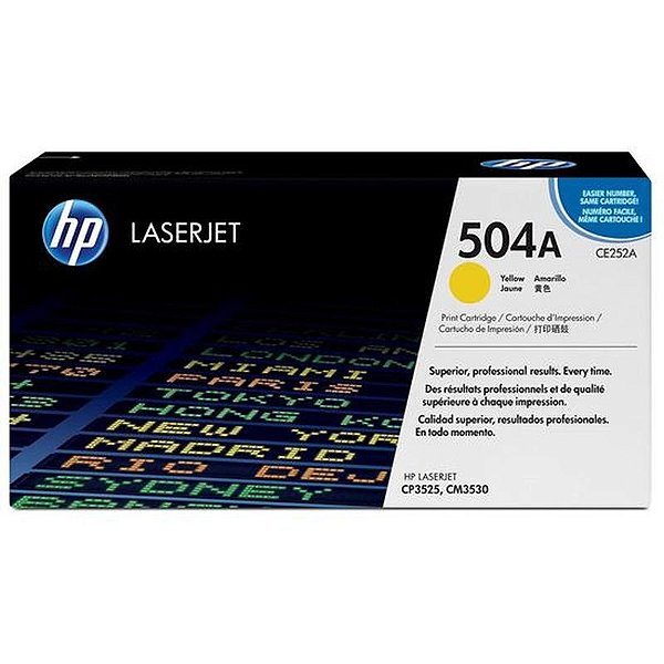 Toner Hp Ce252A 504A Amarelo