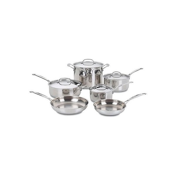 Conjunto de Panelas Inox Cuisinart 77-10P1 - 10 Peças de Alta Qualidade