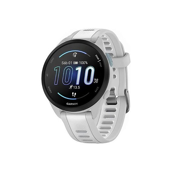 Relógio Garmin Forerunner 165 - Branco e Cinza - Monitor de Atividades Avançado