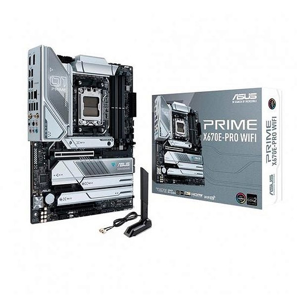 Placa Mãe Asus Prime X670E-Pro Wifi AM5 DDR5 com Saídas DP e HDMI