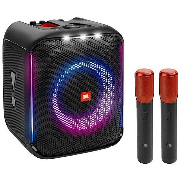 Caixa de Som JBL Partybox Encore Essential - Preto com 2 Microfones Inclusos