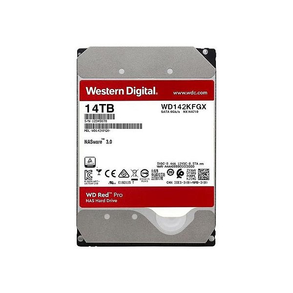 HD SATA3 14TB WD Red Pro NAS - WD142KFGX com tecnologia Nasware