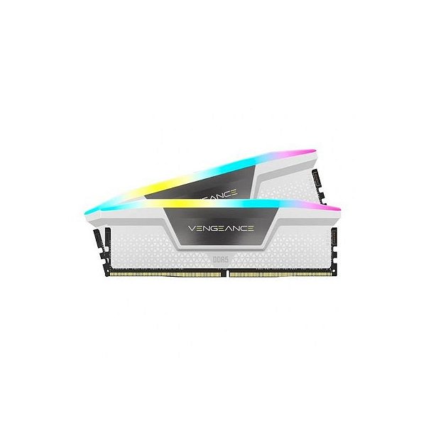 Memória DDR5 64GB 6000MHz Corsair Vengeance RGB (2x32GB) - Branco CMH64GX5M2B6000