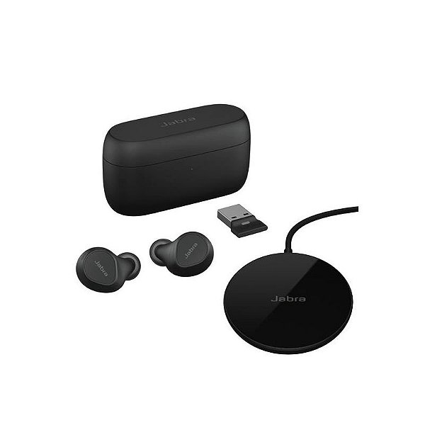 Fone de Ouvido Jabra EVOLVE2 Buds OTE140R Wireless com Carregador USB-A - Preto