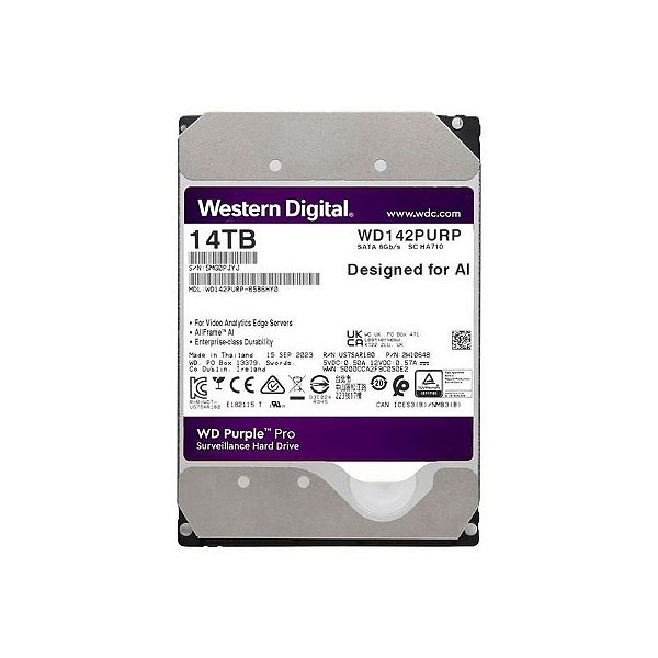Western Digital 14Tb Wd Purple Pro Vigilância 3.5 Sata 3 7200Rpm - Wd142Purp
